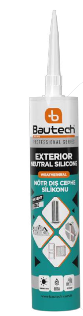 სილიკონი თეთრი 300 მლ BAUTECH — სილიკონი და ჰერმეტკი